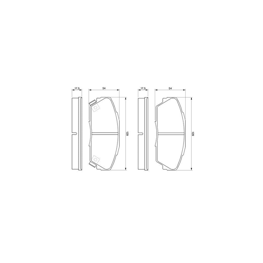 Bosch 0986424260 Brake Pad Set BP124