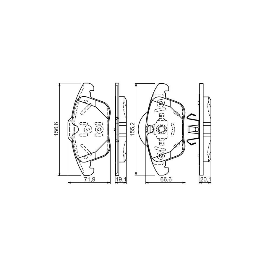 Bosch 0986Tb3184 Brake Pad Set 