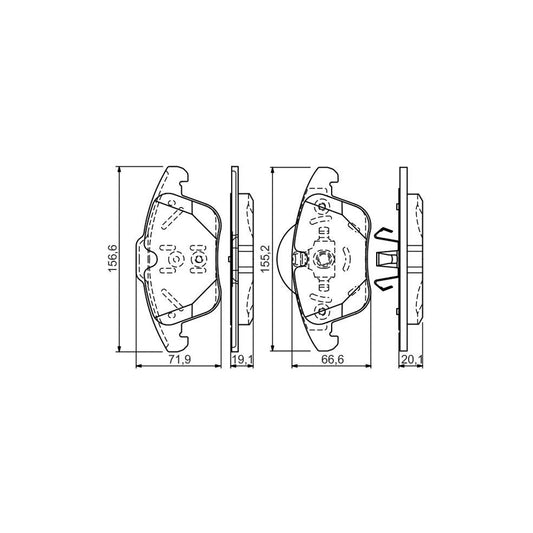 Bosch 0986Tb3184 Brake Pad Set 