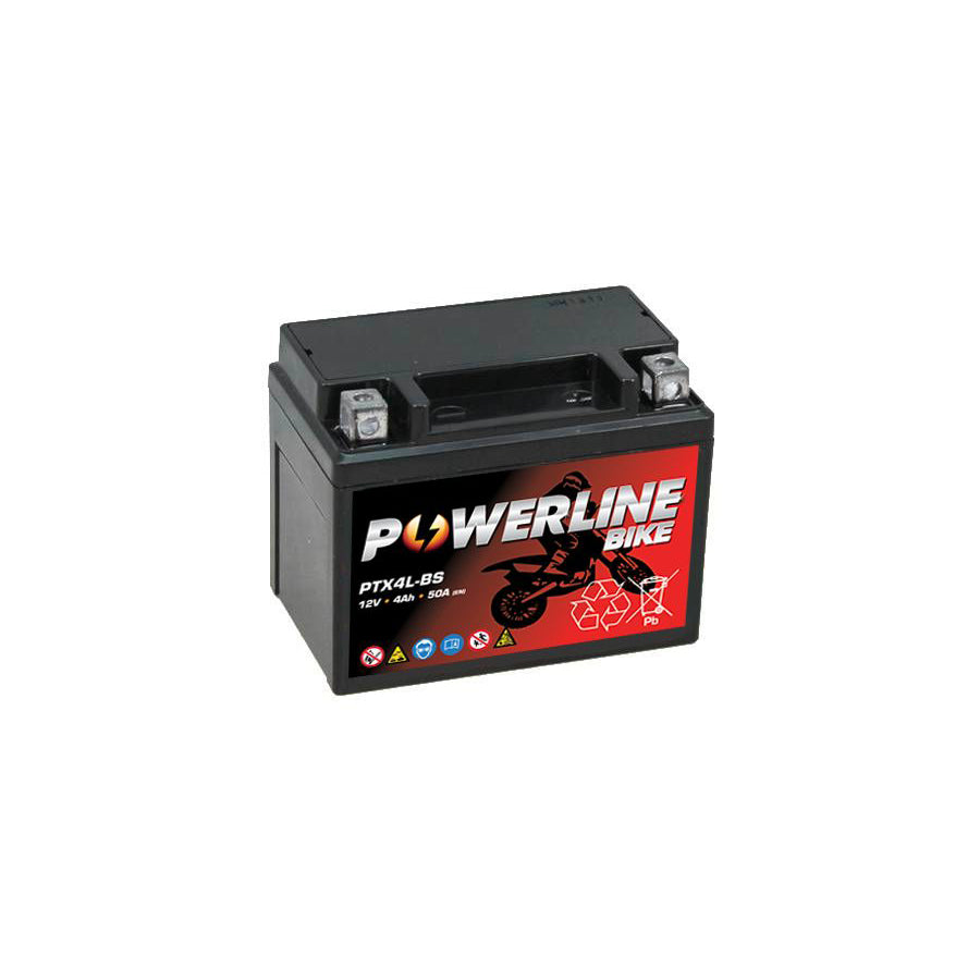Powerline PTX4L-BS Motorcycle Battery 12V 4Ah