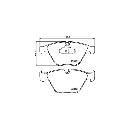 Hella 8DB 355 015 391 Brake Pad Set Prepared For Wear Indicator