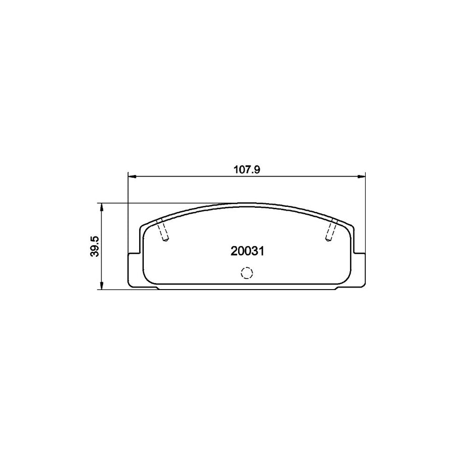 Hella 8DB 355 016 761 Brake Pad Set Not Prepared For Wear Indicator