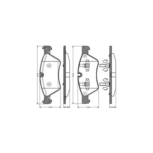 Bosch 0986Tb2928 Brake Pad Set Excl Wear Warning Contact With Accessories