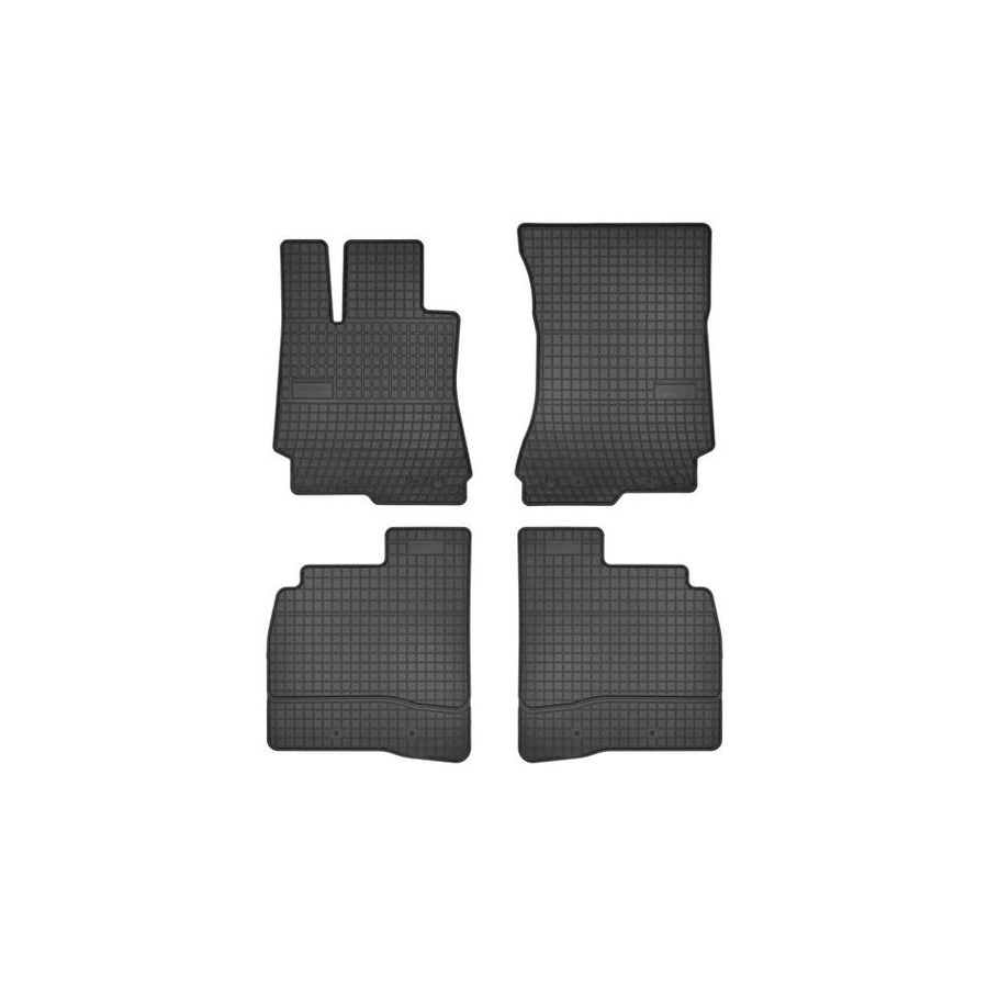 FROGUM Tailored 542575 Floor mat set suitable for MERCEDES-BENZ S-Class Saloon (W221) Elastomer, Front and Rear, Quantity: 4, Black, (LHD)