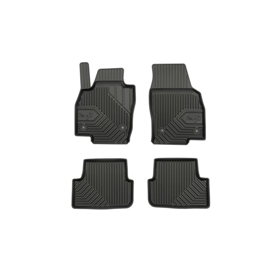 FROGUM Tailored 77407589 Floor mat set Elastomer, Front and Rear, Quantity: 4, Black, (LHD)