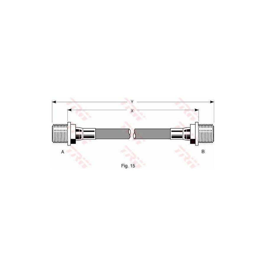 TRW PHC178 Brake Hose 360Mm M16X1 5