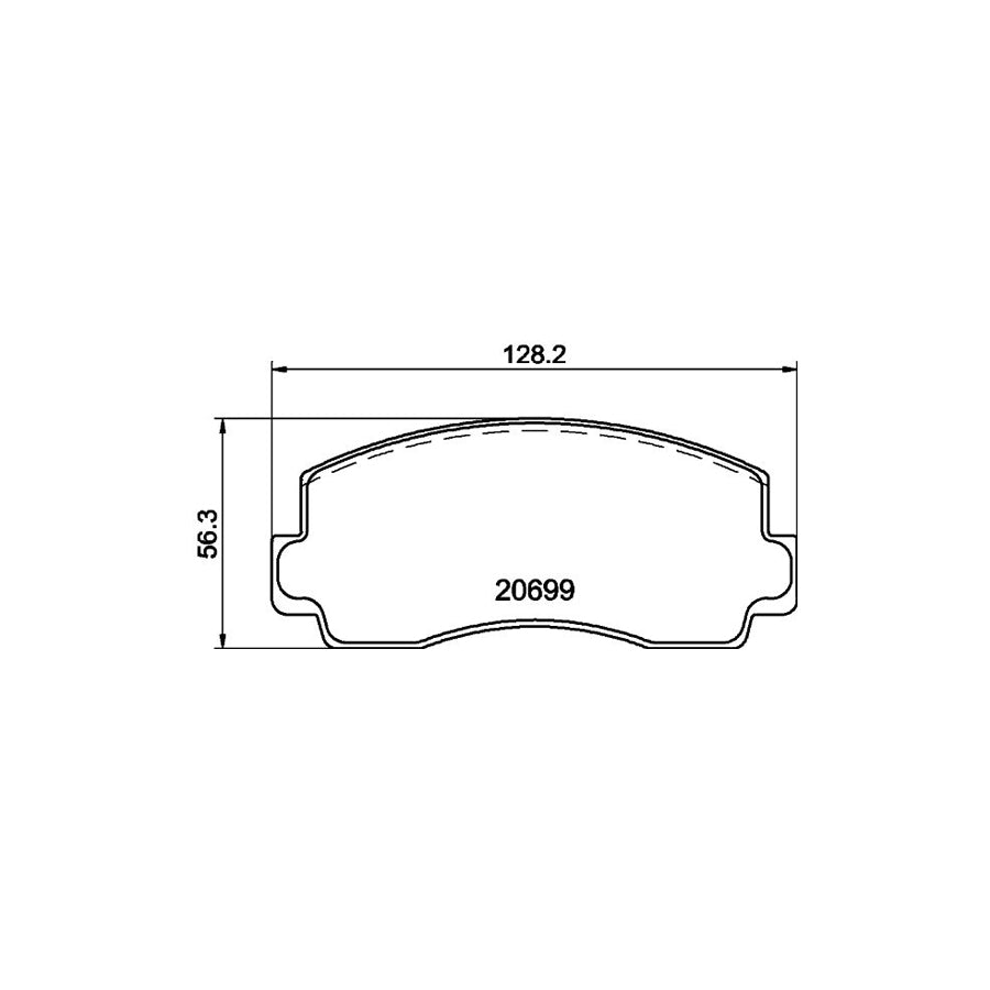 Hella 8DB 355 007 241 Brake Pad Set Not Prepared For Wear Indicator
