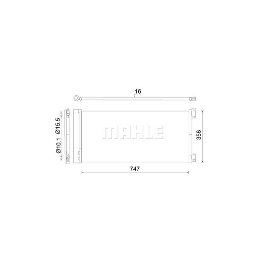 MAHLE ORIGINAL AC 925 000S Air conditioning condenser with dryer