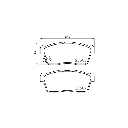 Hella 8DB 355 015 071 Brake Pad Set With Acoustic Wear Warning
