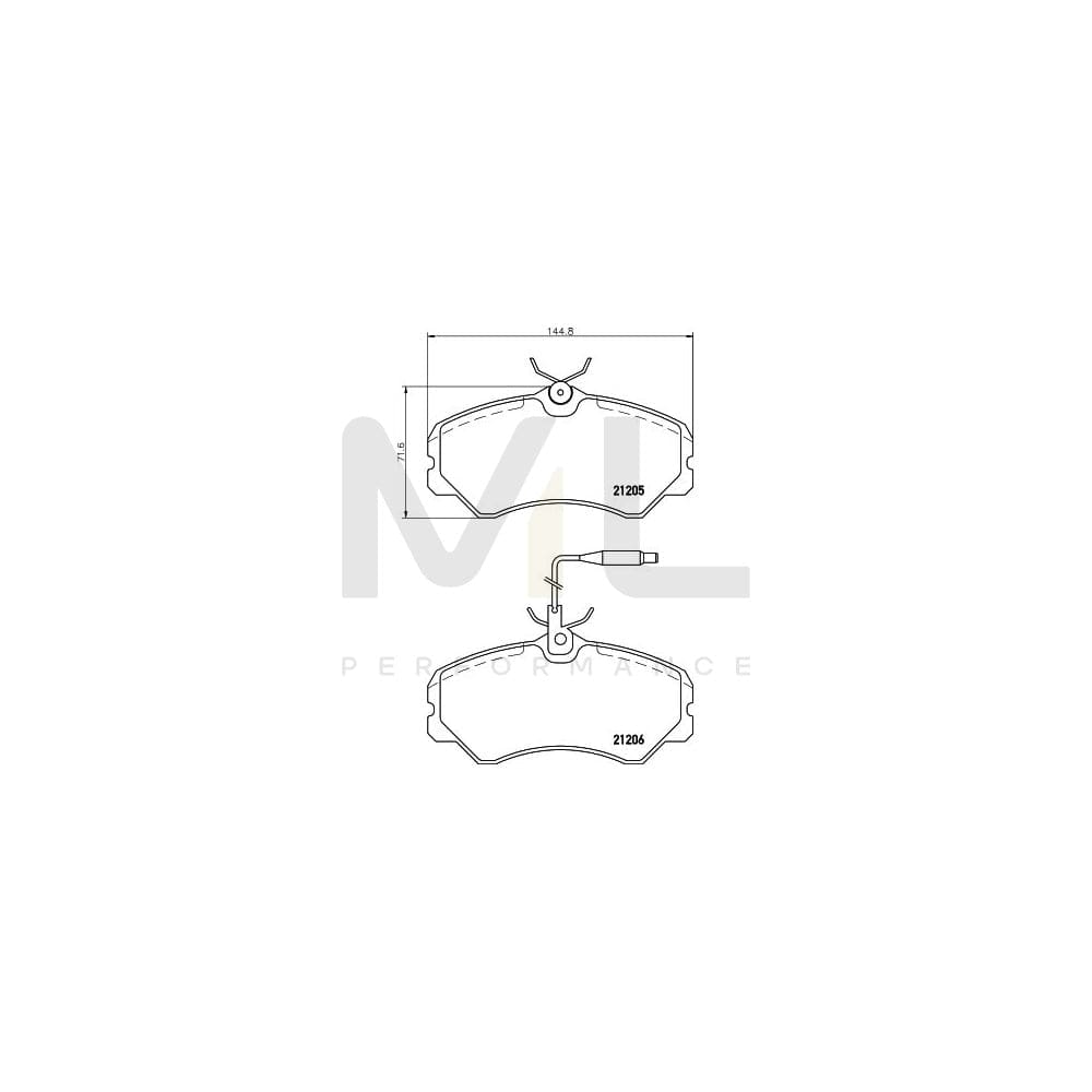 Hella 8DB 355 017-841 Brake Pad Set With Integrated Wear Warning Contact, With Brake Caliper Screws | Duco Car Parts UK