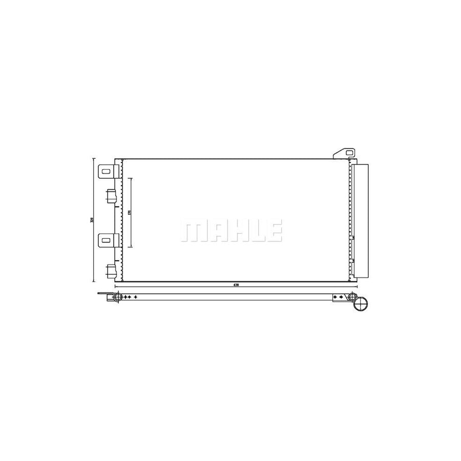 MAHLE ORIGINAL AC 312 000P Air conditioning condenser with dryer
