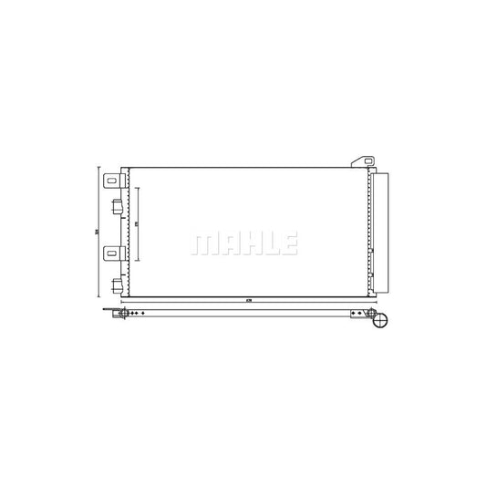 MAHLE ORIGINAL AC 312 000P Air conditioning condenser with dryer