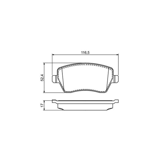 Bosch 0986495452 Brake Pad Set Excl Wear Warning Contact With Anti Squeak Plate With Mounting Manual BP2084