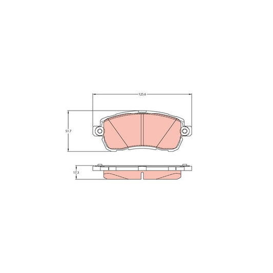TRW Gdb2176 Brake Pad Set For Ford Ka Not Prepared For Wear Indicator