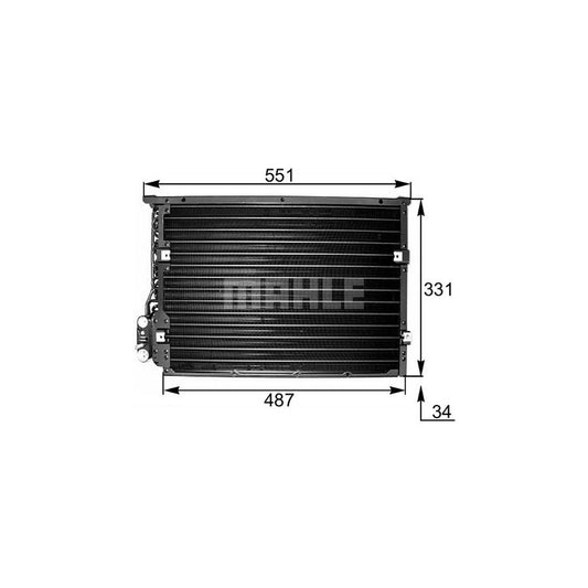 MAHLE ORIGINAL AC 177 000S Air conditioning condenser for BMW 3 Series without dryer