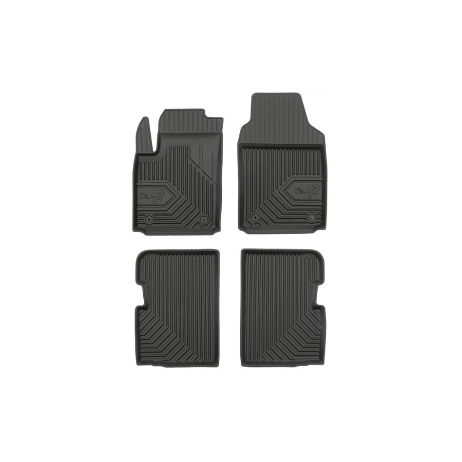 FROGUM Tailored, Basic 411418 Floor mat set Elastomer, Front and Rear, Quantity: 2, Black, (LHD)