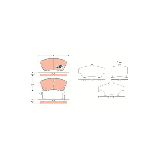 TRW Cotec Gdb3375 Brake Pad Set With Acoustic Wear Warning