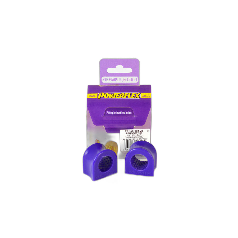 Powerflex PFF50-104-21 Peugeot Citroen Anti Roll Bar Outer Bush 21mm (Inc. Peugeot 106 GTi/Rallye, Saxo, AX) | Duco Car Parts UK Car Parts