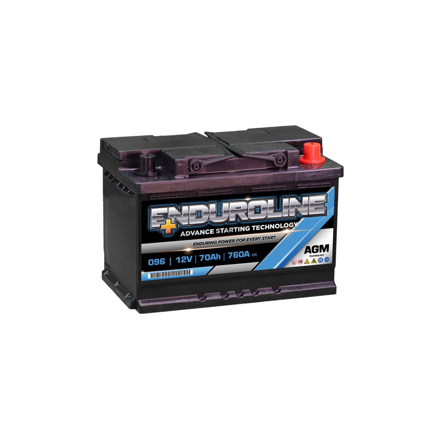 Enduroline 096 AGM Stop Start Car Battery 12V 70Ah