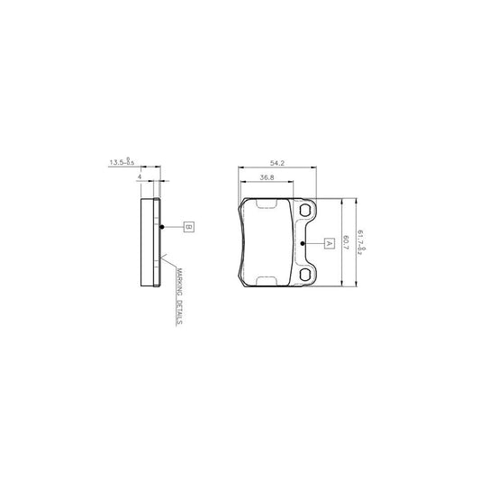 Bosch 0986Tb2007 Brake Pad Set Excl Wear Warning Contact