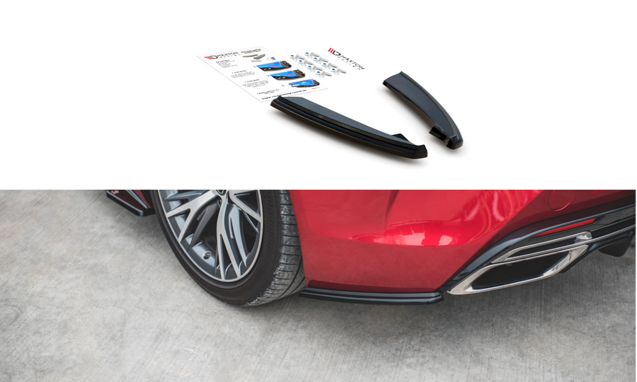 Maxton Design LE-LC-500-RSD1T Rear Side Splitters Lexus LC 500 | Duco Car Parts UK Car Parts