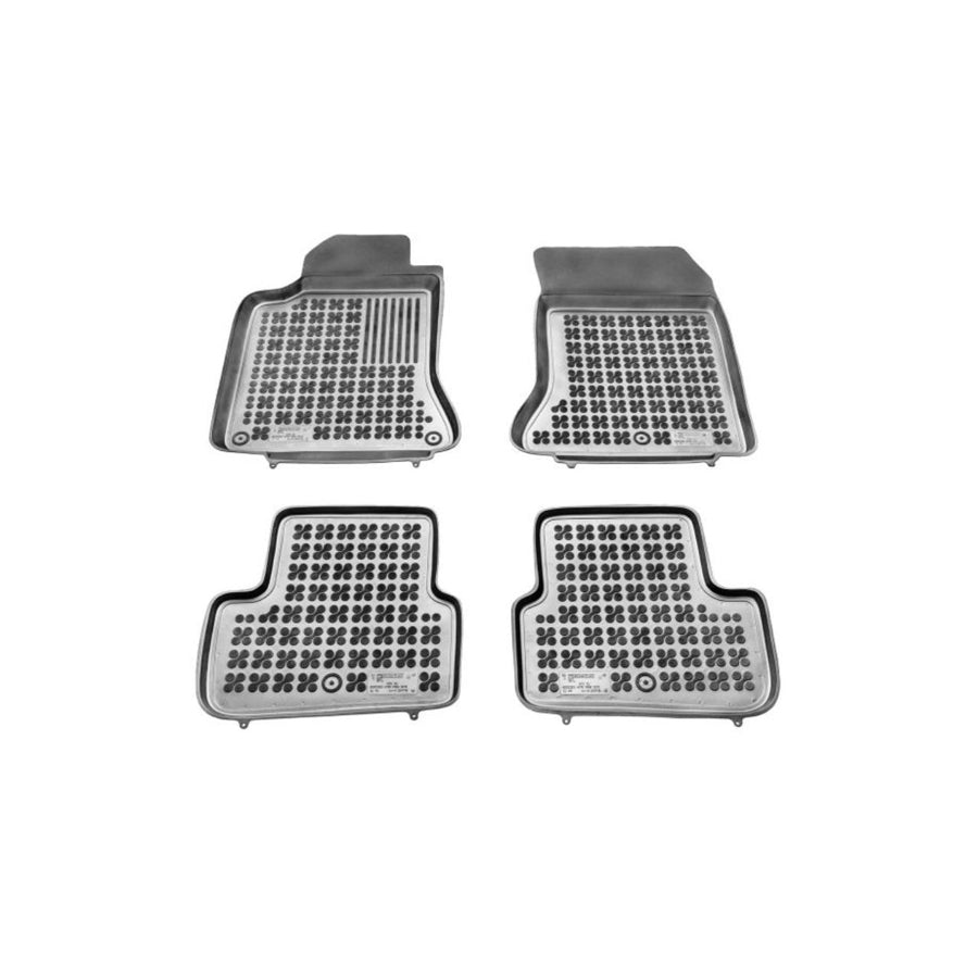 REZAW PLAST 201718 Floor mat set suitable for MERCEDES-BENZ GLA (X156) Elastomer, Front and Rear, Black