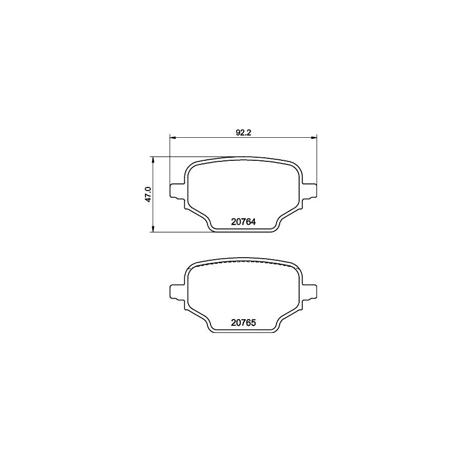 Hella 8DB 355 039 911 Brake Pad Set Not Prepared For Wear Indicator With Brake Caliper Screws With Accessories