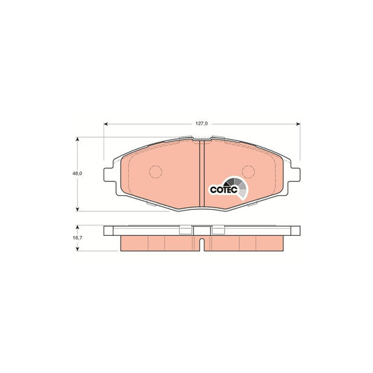 TRW Cotec Gdb3195 Brake Pad Set Not Prepared For Wear Indicator