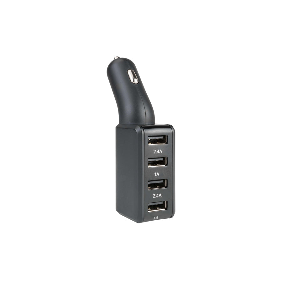 WALSER 16206 In-car charger 12, 24V, Number of inlets/outlets: 4, Black