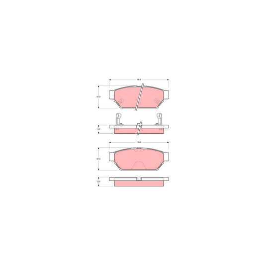 TRW Gdb3045 Brake Pad Set With Acoustic Wear Warning