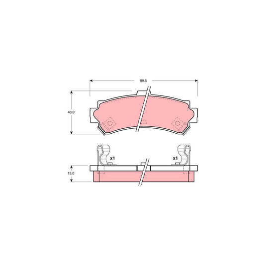TRW Gdb3115 Brake Pad Set With Acoustic Wear Warning