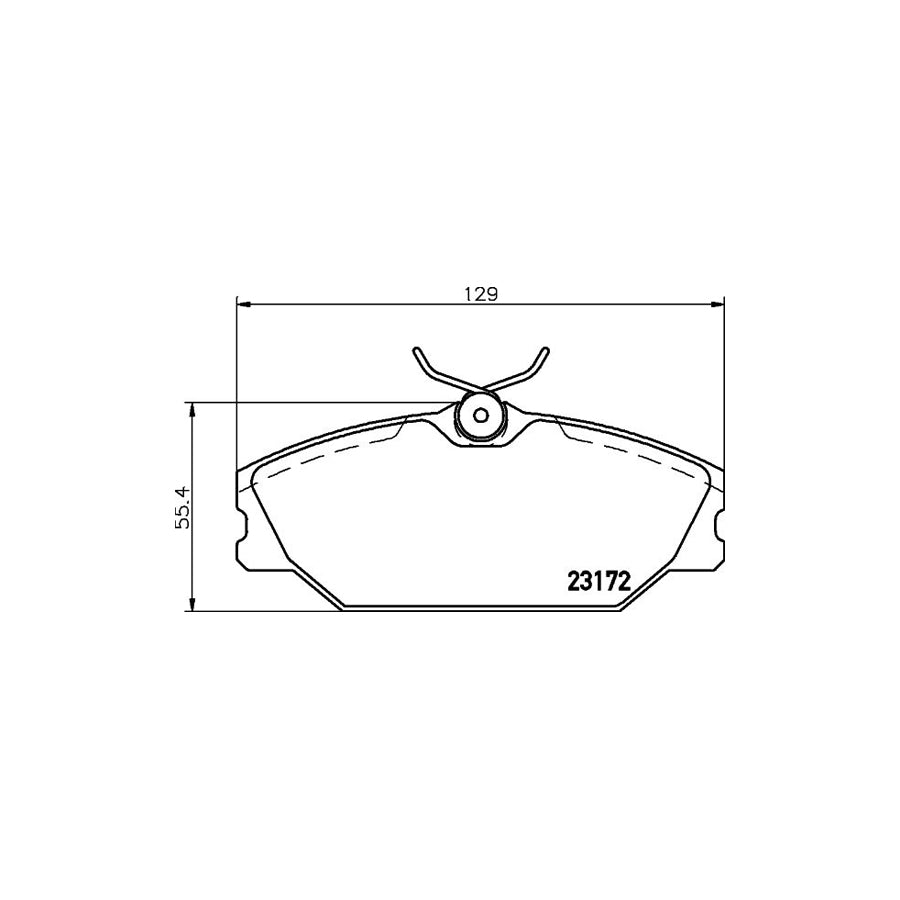 Hella 8DB 355 019 391 Brake Pad Set Not Prepared For Wear Indicator With Brake Caliper Screws With Accessories