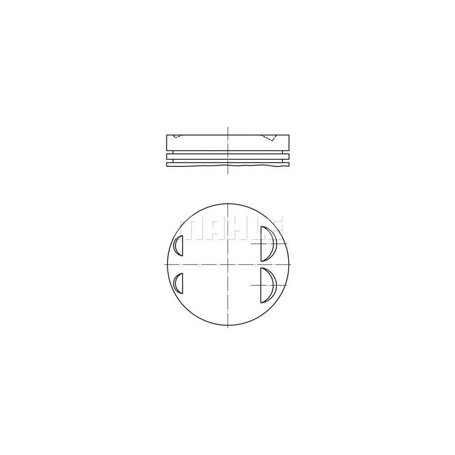 MAHLE ORIGINAL 083 06 01 Piston 84,25 mm, with piston rings