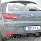 Rieger 00088132 SEAT 5F Leon FR Rear Diffuser for Twin Tailpipe Left - Glossy Black