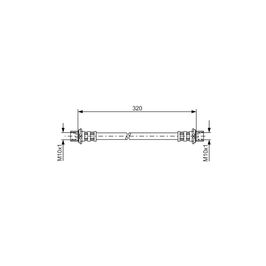 BOSCH 1 987 481 181 Brake Hose for TOYOTA RAV4 II Off Road XA20 296Mm M10X1 