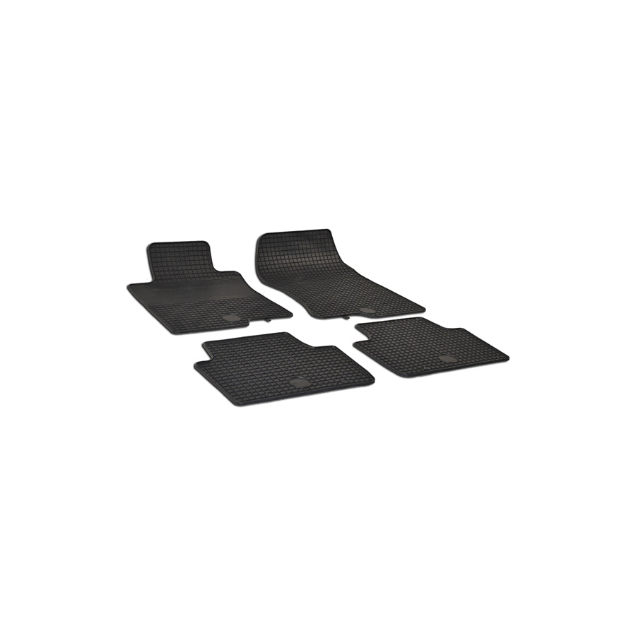 WALSER 50343 Floor mat set for HONDA ACCORD Elastomer, Front and Rear, Quantity: 4, Black