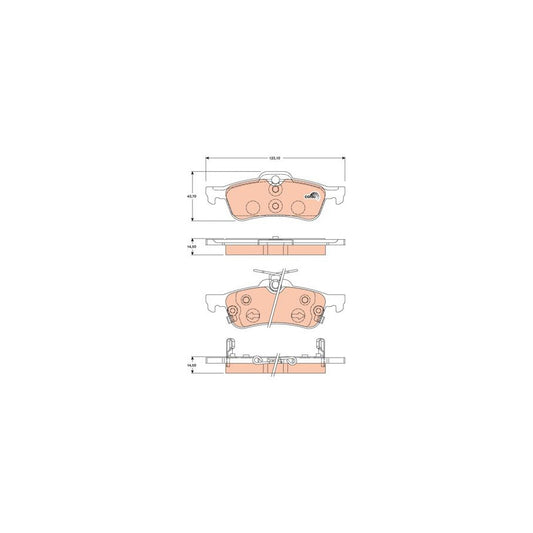 TRW Cotec Gdb3458 Brake Pad Set With Acoustic Wear Warning