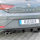 Rieger 00088132 SEAT 5F Leon FR Rear Diffuser for Twin Tailpipe Left - Glossy Black