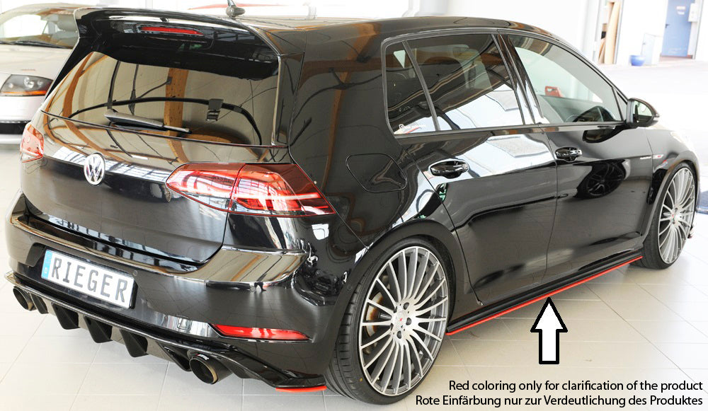 Rieger 00059588 VW Mk7 Golf Right Side Skirt Splitter (GTI, GTD & GTE)