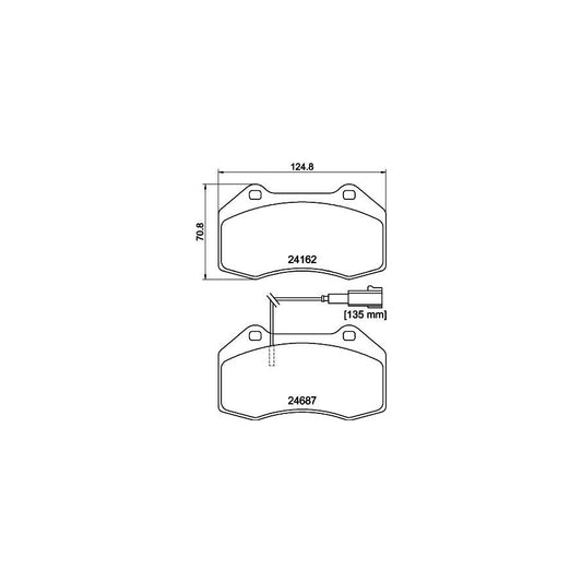 Hella 8DB 355 014 061 Brake Pad Set With Integrated Wear Warning Contact