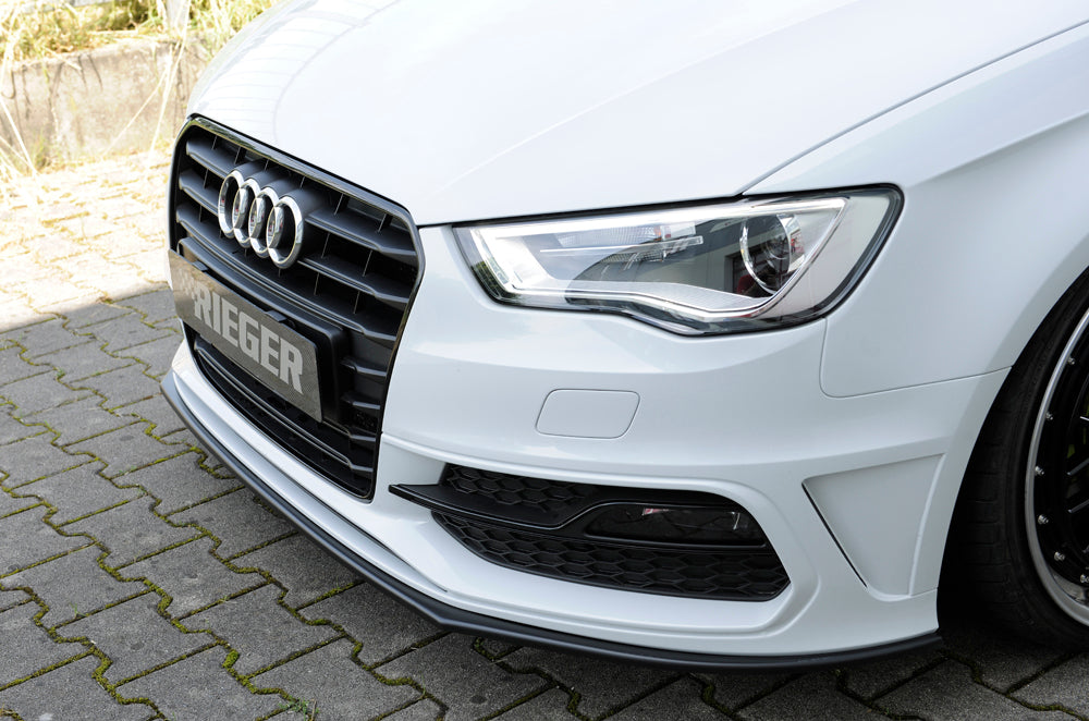 Rieger 00056795 Audi 8V Front Splitter (A3 & S3) -  Matte Black