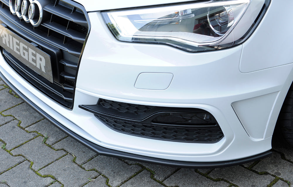 Rieger 00056795 Audi 8V Front Splitter (A3 & S3) -  Matte Black