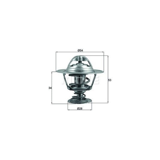 MAHLE ORIGINAL TX 203 88D Engine thermostat Opening Temperature: 88°C, with seal