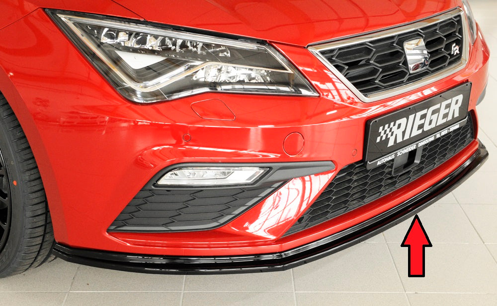 Rieger 00088131 SEAT 5F Front Splitter (Leon FR & Leon Cupra)