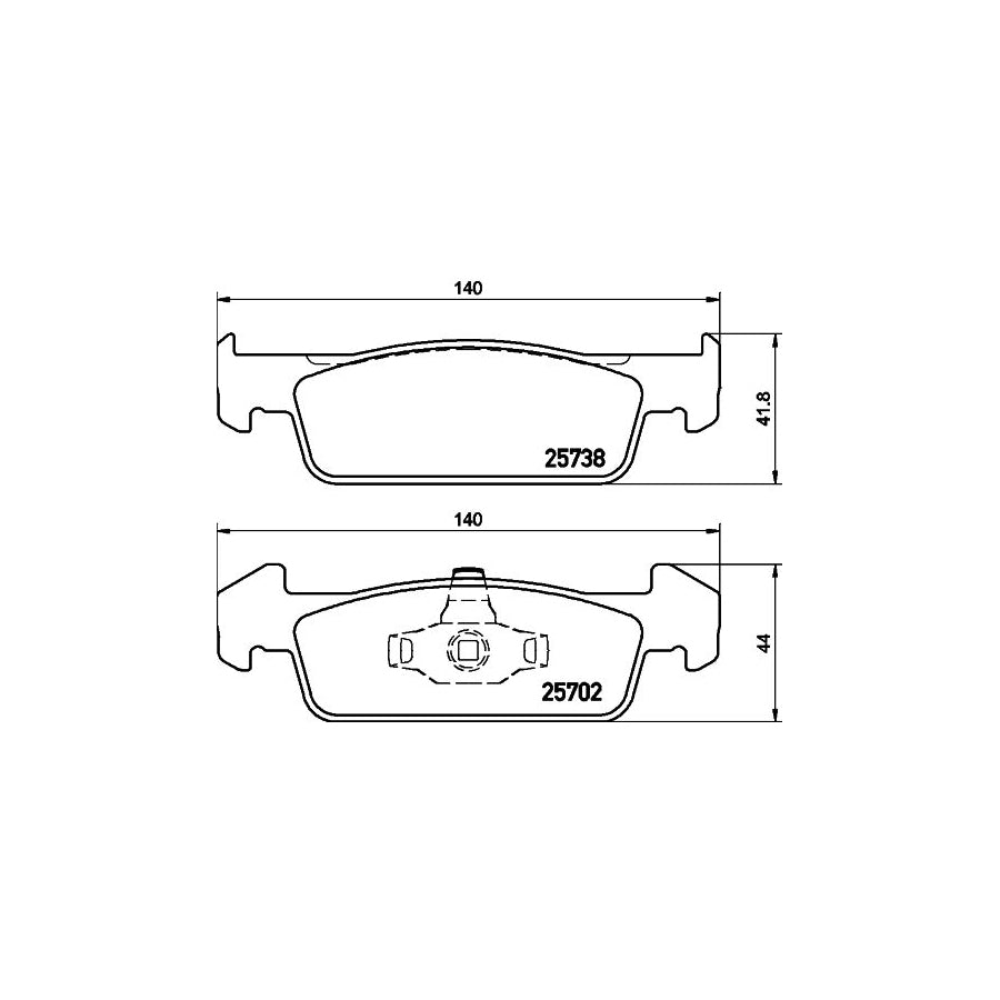 Hella 8DB 355 020 421 Brake Pad Set Not Prepared For Wear Indicator