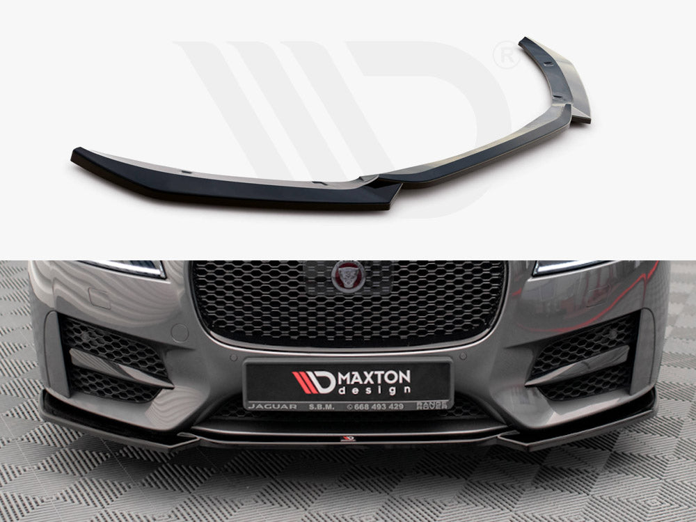 Maxton Design JA-XF-2-RSPORT-FD1T Front Splitter V.1 Jaguar Xf R-sport MK2 (2015-2020) | Duco Car Parts UK Car Parts