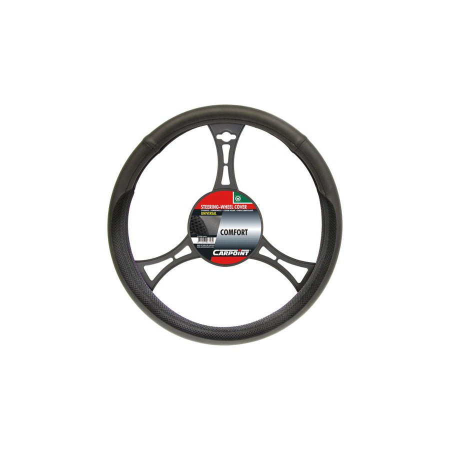 CARPOINT 2510006 Steering wheel cover Black, ?: 37-39cm, PVC