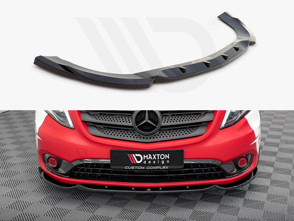 Maxton Design ME-VI-W447F-FD1T Front Splitter V.1 Mercedes Vito W447 Facelift (2020-) | Duco Car Parts UK Car Parts