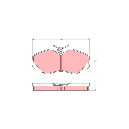 TRW Gdb744 Brake Pad Set For Nissan 300Zx Targa Z31 Incl Wear Warning Contact