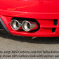 Rieger 00099050 Audi 8J TT Rear Diffuser for Twin Tailpipe Left & Right - Carbon-Look